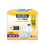 Fralda Bigfral Derma Plus XG com 14 unidades